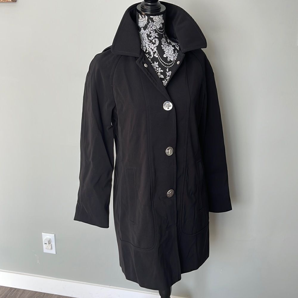 London Fog Women's Midi-Length Coat TurnkeySnap
